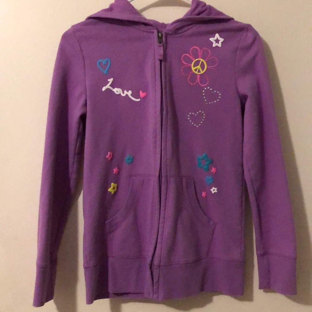 Lavender Embellished Girls Jacket